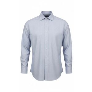 JOS A BANK Traveler Collection Mens Dress Shirt 15 35 Blue Gingham Check Cotton